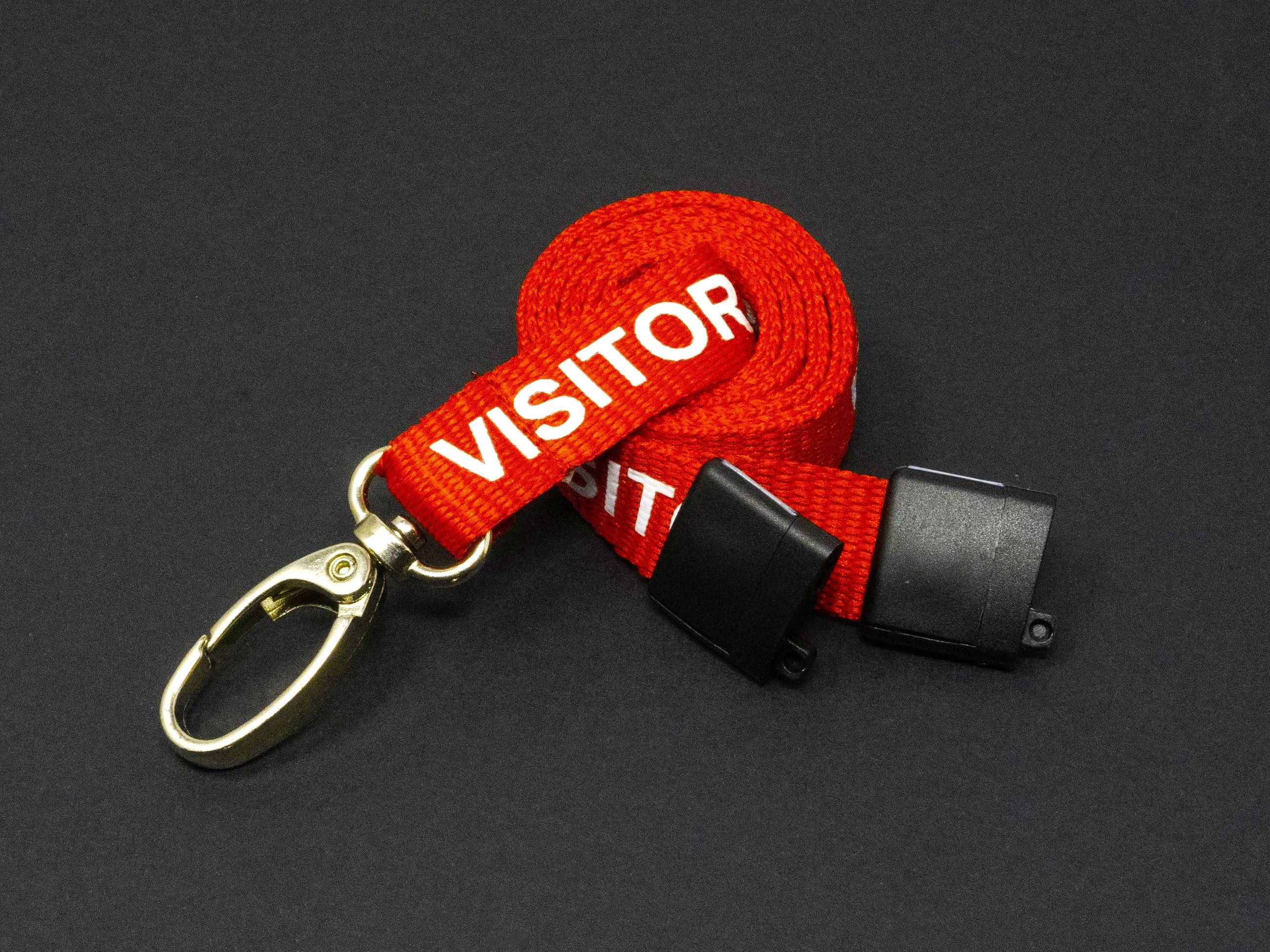 Accessories - Lanyards and Clips - Breakaway Lanyard (Visitor) - Red