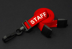 Red staff lanyard