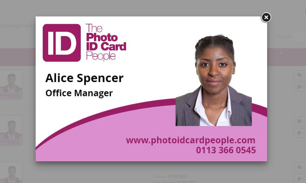 Company ID cards  Make employee plastic photo ID badges in