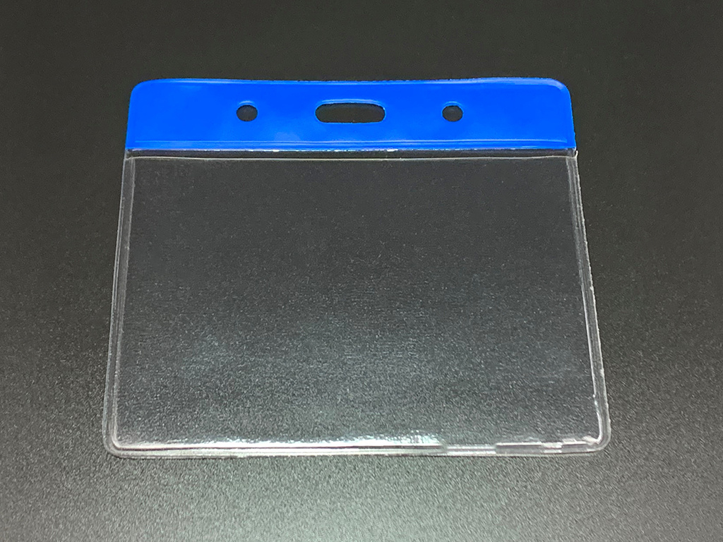 Vinyl ID Card Holder - Blue